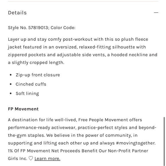 FP Movement by Free People Oversized Cream Teddy Zip Jacket - Picture 14 of 14